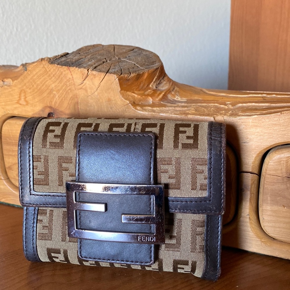 Fendi Zucchino Monogram Compact Wallet